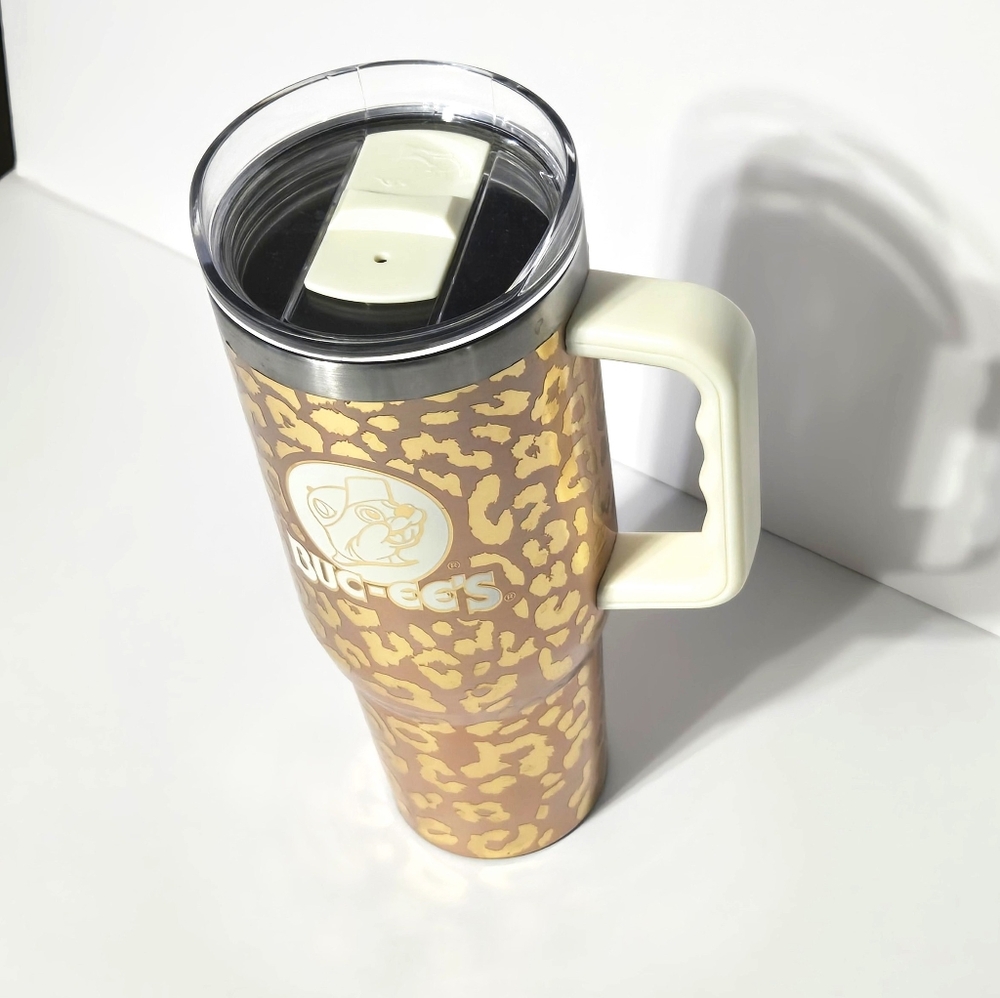 Buc-ee's Gold Leopard Print YUKON Tumbler Cheetah 40oz